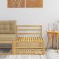Preview: ARDEBO.de - Outdoor Mittelsofa Massivholz Akazie Weiß 83 x 79 x 73 cm