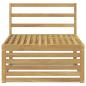 Preview: Outdoor Mittelsofa Massivholz Akazie Weiß 83 x 79 x 73 cm