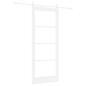 Preview: Schiebetür ORKDAL Weiß 83 x 202 cm Massivholz Kiefer und Glas