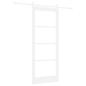 Preview: Schiebetür ORKDAL Weiß 83 x 202 cm Massivholz Kiefer und Glas