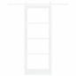 Preview: Schiebetür ORKDAL Weiß 83 x 211 cm Massivholz Kiefer und Glas