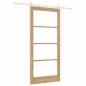 Preview: Schiebetür ORKDAL Natur 93 x 202 cm Massivholz Kiefer und Glas