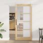 Preview: Schiebetür ORKDAL Natur 93 x 202 cm Massivholz Kiefer und Glas