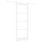 Preview: Schiebetür ORKDAL Weiß 83 x 211 cm Massivholz Kiefer und Glas