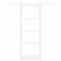 Preview: Schiebetür ORKDAL Weiß 83 x 211 cm Massivholz Kiefer und Glas