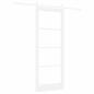 Preview: Schiebetür ORKDAL Weiß 83 x 211 cm Massivholz Kiefer und Glas