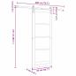 Preview: Schiebetür ORKDAL Weiß 83 x 211 cm Massivholz Kiefer und Glas