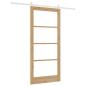 Preview: Schiebetür ORKDAL Natur 93 x 202 cm Massivholz Kiefer und Glas