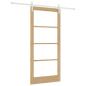 Preview: Schiebetür ORKDAL Natur 93 x 202 cm Massivholz Kiefer und Glas