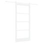 Preview: Schiebetür ORKDAL Weiß 93 x 202 cm Massivholz Kiefer und Glas