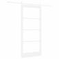 Preview: Schiebetür ORKDAL Weiß 93 x 202 cm Massivholz Kiefer und Glas