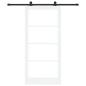 Preview: Schiebetür ORKDAL Weiß und Schwarz 93 x 202 cm