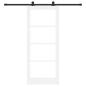 Preview: Schiebetür ORKDAL Weiß und Schwarz 83 x 202 cm