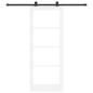 Preview: Schiebetür ORKDAL Weiß und Schwarz 83 x 211 cm