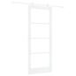 Preview: Schiebetür ORKDAL Weiß 83 x 202 cm Massivholz Kiefer und Glas