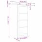 Preview: Schiebetür ORKDAL Weiß 83 x 202 cm Massivholz Kiefer und Glas