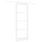 Preview: Schiebetür ORKDAL Weiß 83 x 211 cm Massivholz Kiefer und Glas
