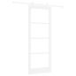 Preview: Schiebetür ORKDAL Weiß 83 x 211 cm Massivholz Kiefer und Glas