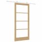 Preview: Schiebetür ORKDAL Natur 93 x 202 cm Massivholz Kiefer und Glas