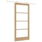 Preview: Schiebetür ORKDAL Natur 93 x 202 cm Massivholz Kiefer und Glas