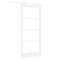 Preview: Schiebetür ORKDAL Weiß 93 x 202 cm Massivholz Kiefer und Glas