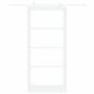 Preview: Schiebetür ORKDAL Weiß 93 x 202 cm Massivholz Kiefer und Glas