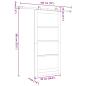 Preview: Schiebetür ORKDAL Weiß 93 x 202 cm Massivholz Kiefer und Glas