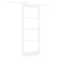 Preview: Schiebetür ORKDAL Weiß 83 x 202 cm Massivholz Kiefer und Glas