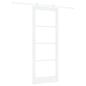 Preview: Schiebetür ORKDAL Weiß 83 x 211 cm Massivholz Kiefer und Glas
