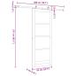 Preview: Schiebetür ORKDAL Weiß 83 x 211 cm Massivholz Kiefer und Glas