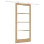 Preview: Schiebetür ORKDAL 93 x 202 cm Massivholz Kiefer und Glas Natur