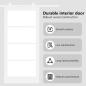 Preview: Schiebetür ORKDAL Weiß 93 x 202 cm Massivholz Kiefer und Glas