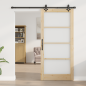 Preview: Schiebetür ORKDAL Natürlich und Schwarz 93 x 202 cm