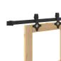 Preview: Schiebetür ORKDAL Natürlich und Schwarz 93 x 202 cm
