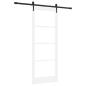 Preview: Schiebetür Weiß 83 x 211 cm Massivholz Kiefer und Glas