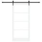 Preview: Schiebetür 93 x 202 cm Massivholz Kiefer und Glas