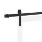 Preview: Schiebetür ORKDAL Weiß und Schwarz 93 x 232 cm