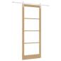 Preview: Schiebetür ORKDAL Natur 93 x 232 cm Massivholz Kiefer und Glas