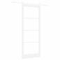 Preview: Schiebetür ORKDAL Weiß 93 x 232 cm Massivholz Kiefer und Glas