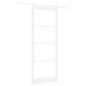Preview: Schiebetür ORKDAL Weiß 93 x 232 cm Massivholz Kiefer und Glas