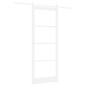 Preview: Schiebetür ORKDAL Weiß 93 x 232 cm Massivholz Kiefer und Glas