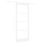 Preview: Schiebetür ORKDAL Weiß 93 x 232 cm Massivholz Kiefer und Glas