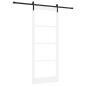 Preview: Schiebetür ORKDAL Weiß 93 x 232 cm Massivholz Kiefer und Glas