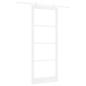 Preview: Schiebetür ORKDAL 93 x 232 cm Massivholz Kiefer und Glas Weiß