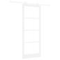 Preview: Schiebetür ORKDAL Weiß 93 x 232 cm Massivholz Kiefer und Glas