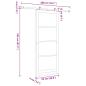 Preview: Schiebetür ORKDAL Weiß 93 x 232 cm Massivholz Kiefer und Glas