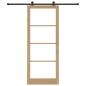 Preview: Schiebetür ORKDAL Natur 93 x 232 cm Massivholz Kiefer und Glas