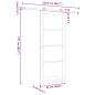 Preview: Schiebetür ORKDAL Weiß 93 x 232 cm Massivholz Kiefer und Glas