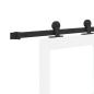 Preview: Schiebetür ORKDAL Weiß 93 x 232 cm Massivholz Kiefer und Glas