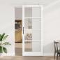 Preview: ARDEBO.de - Schiebetür 93 x 232 cm Massivholz Kiefer und Glas Weiß